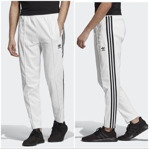 adidas beckenbauer track pants white